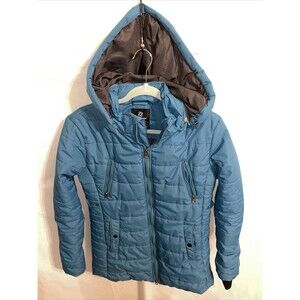 Wantdo Winter Coat Women’s Size Small Blue Teal Long Sleeve Full Zip Pockets